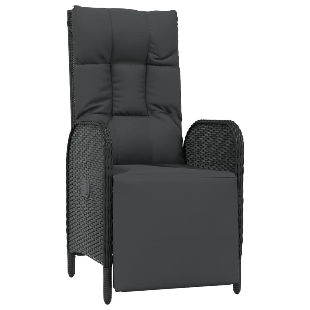 3-delige Tuinset met kussens poly rattan zwart is nu te koop bij PeponiXL, paradijselijk wonen!