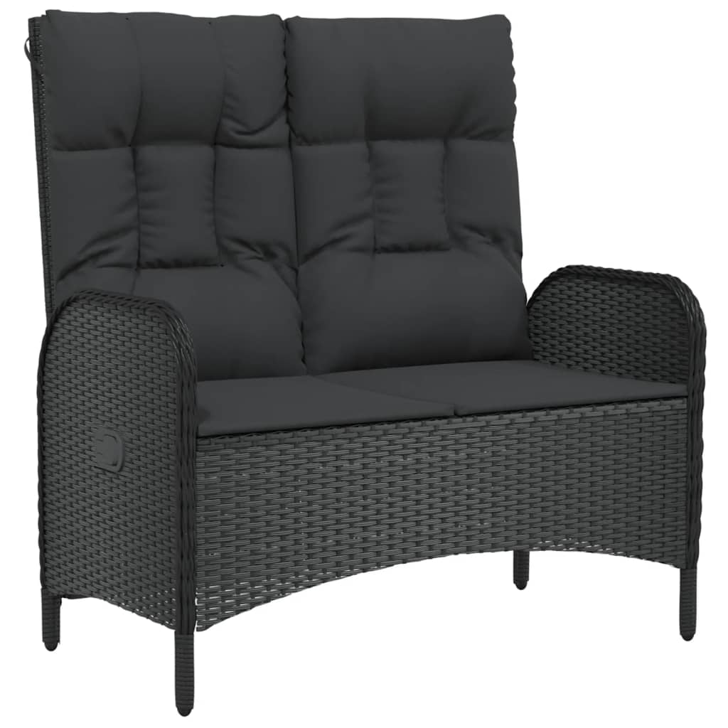 3-delige Tuinset met kussens poly rattan zwart is nu te koop bij PeponiXL, paradijselijk wonen!