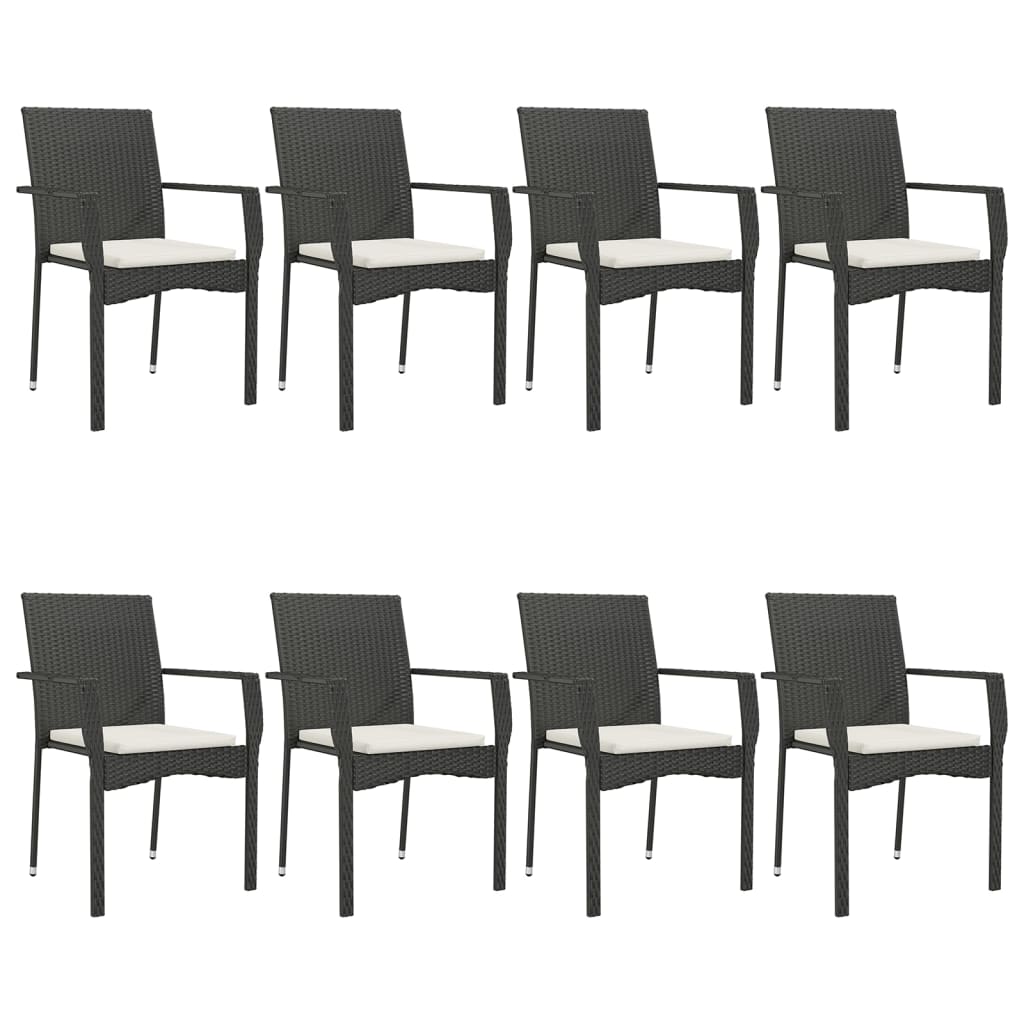9-delige Tuinset poly rattan zwart is nu te koop bij PeponiXL, paradijselijk wonen!