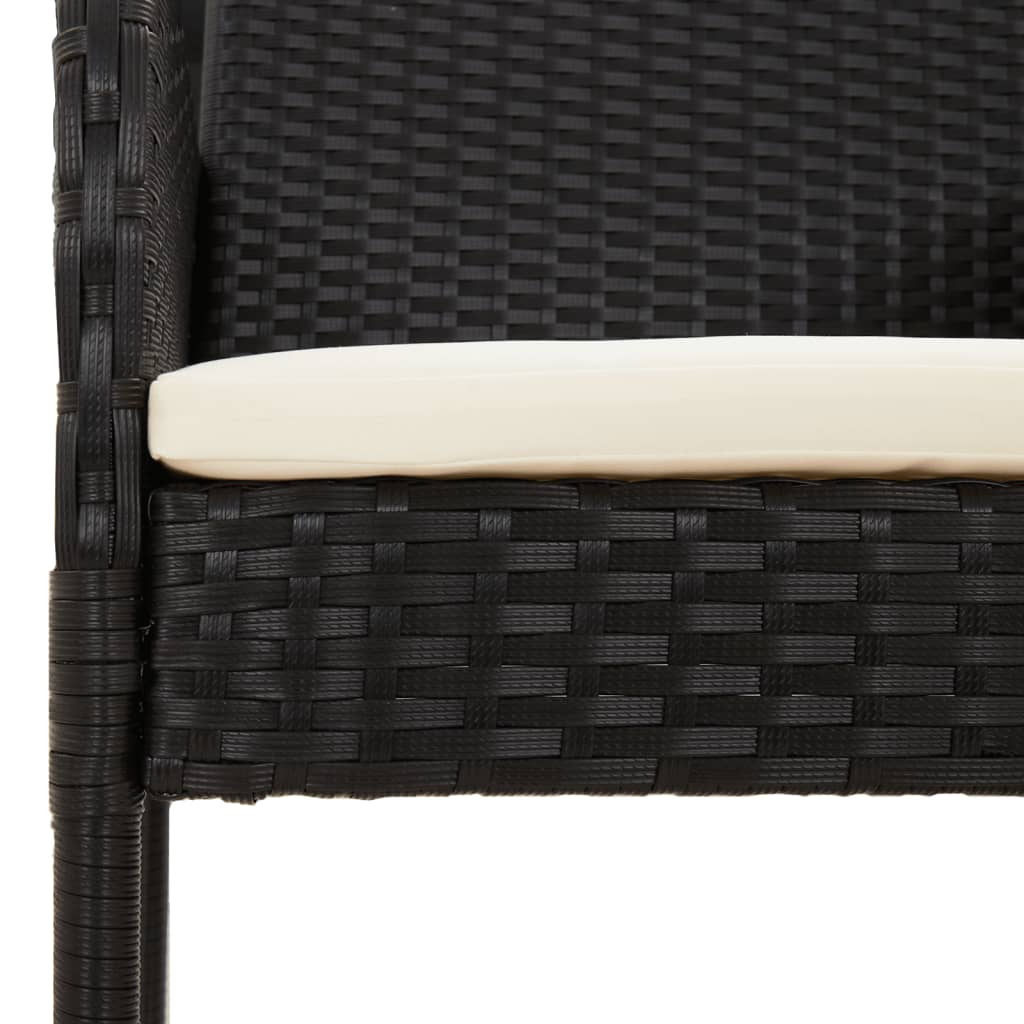 11-delige Tuinset met kussens poly rattan zwart is nu te koop bij PeponiXL, paradijselijk wonen!