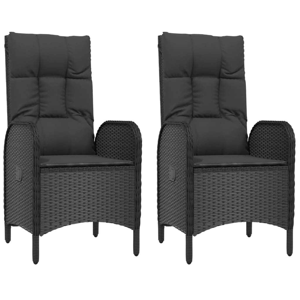 3-delige Tuinset met kussens poly rattan zwart is nu te koop bij PeponiXL, paradijselijk wonen!