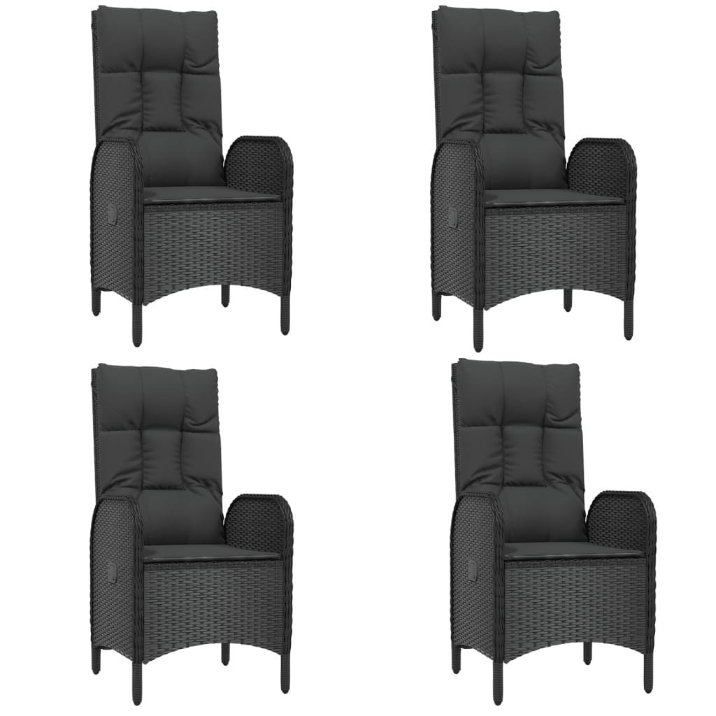 5-delige Tuinset met kussens poly rattan zwart is nu te koop bij PeponiXL, paradijselijk wonen!