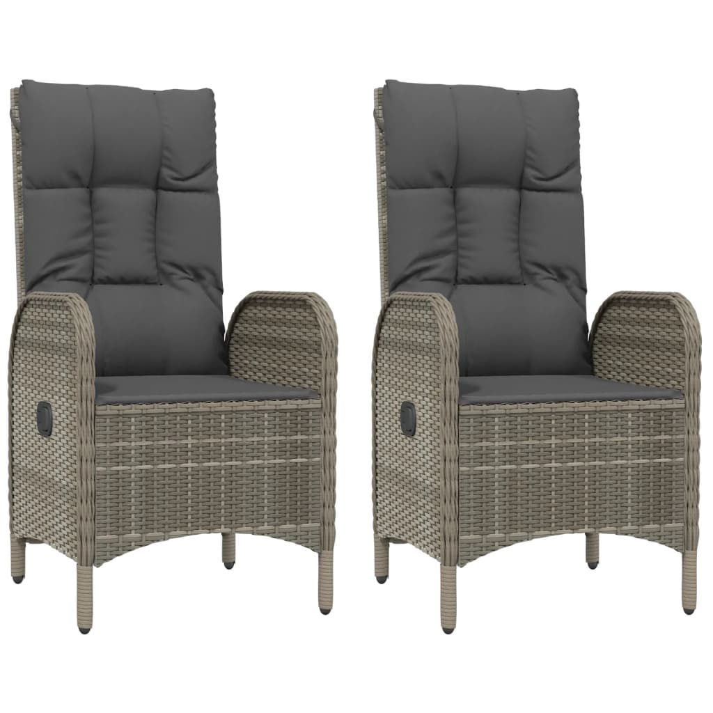 3-delige Tuinset met kussens poly rattan zwart en grijs is nu te koop bij PeponiXL, paradijselijk wonen!