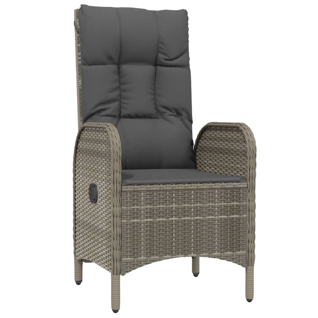5-delige Tuinset met kussens poly rattan zwart en grijs is nu te koop bij PeponiXL, paradijselijk wonen!