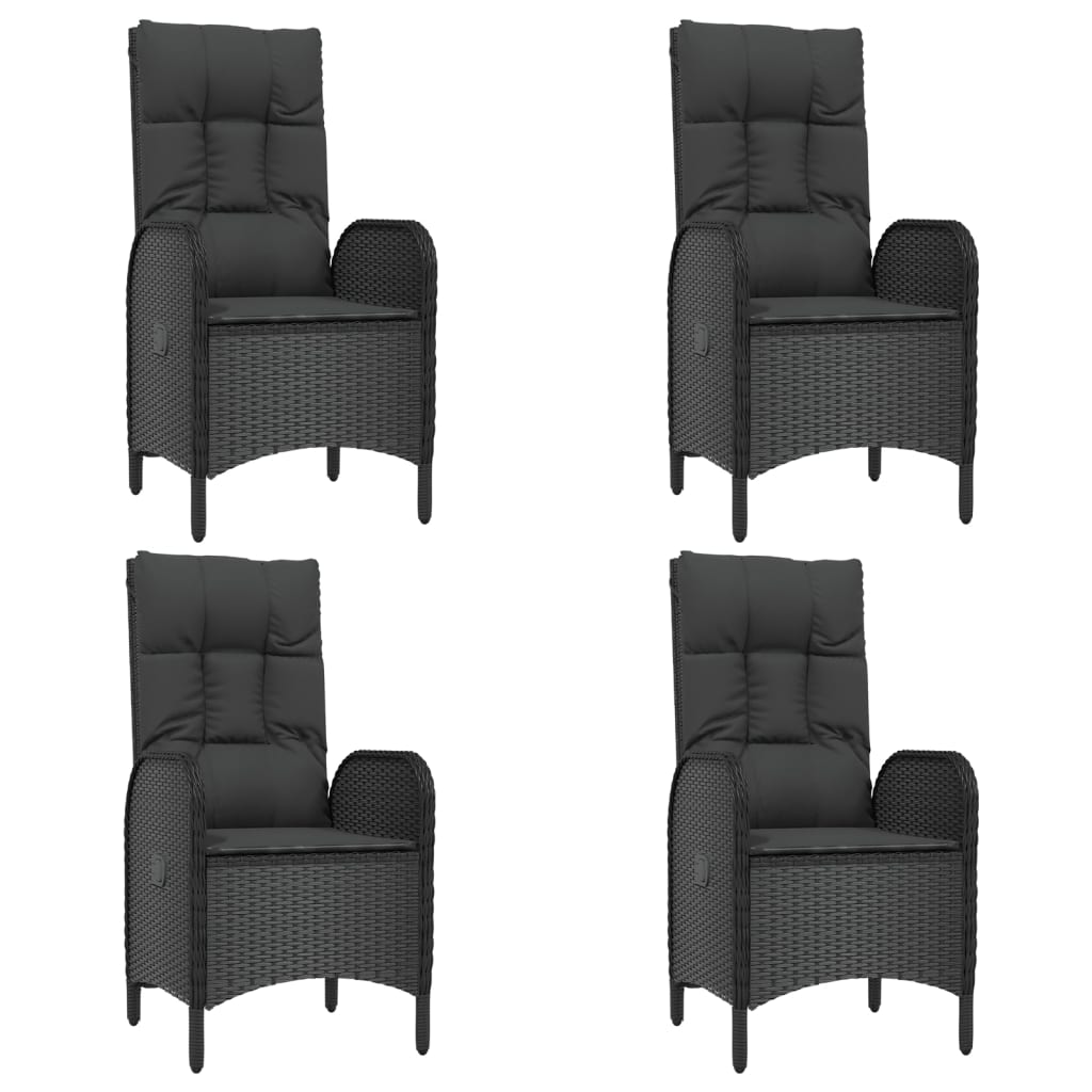 5-delige Tuinset met kussens poly rattan zwart is nu te koop bij PeponiXL, paradijselijk wonen!