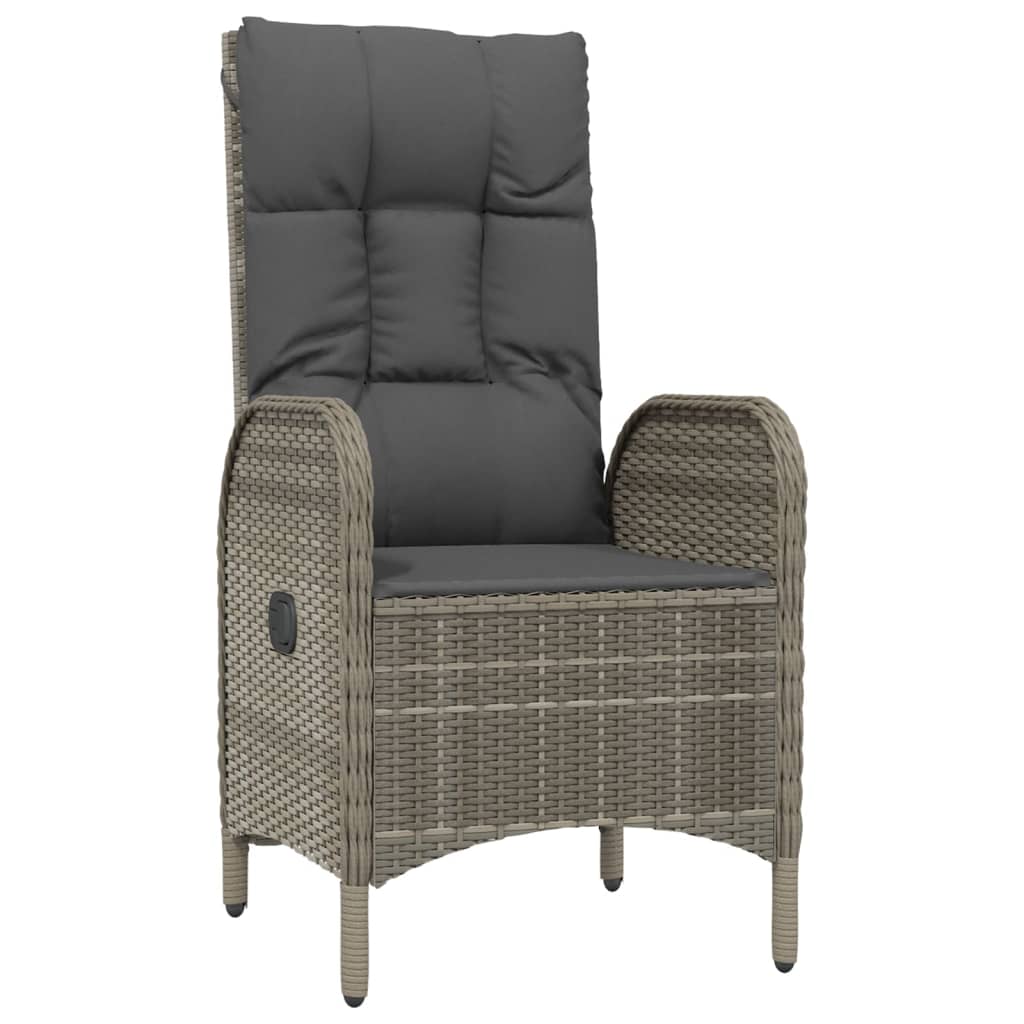 9-delige Tuinset met kussens poly rattan zwart en grijs is nu te koop bij PeponiXL, paradijselijk wonen!