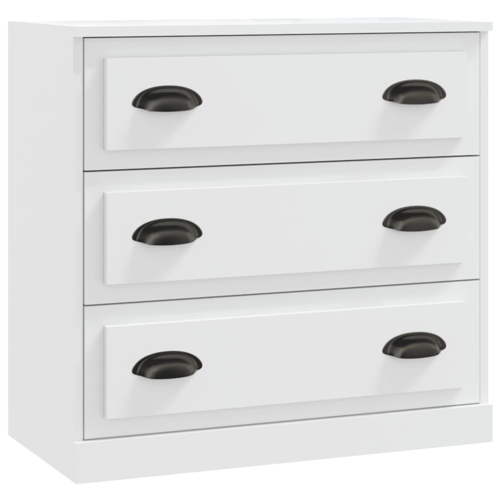Dressoirs 3 st bewerkt hout wit is nu te koop bij PeponiXL, paradijselijk wonen!