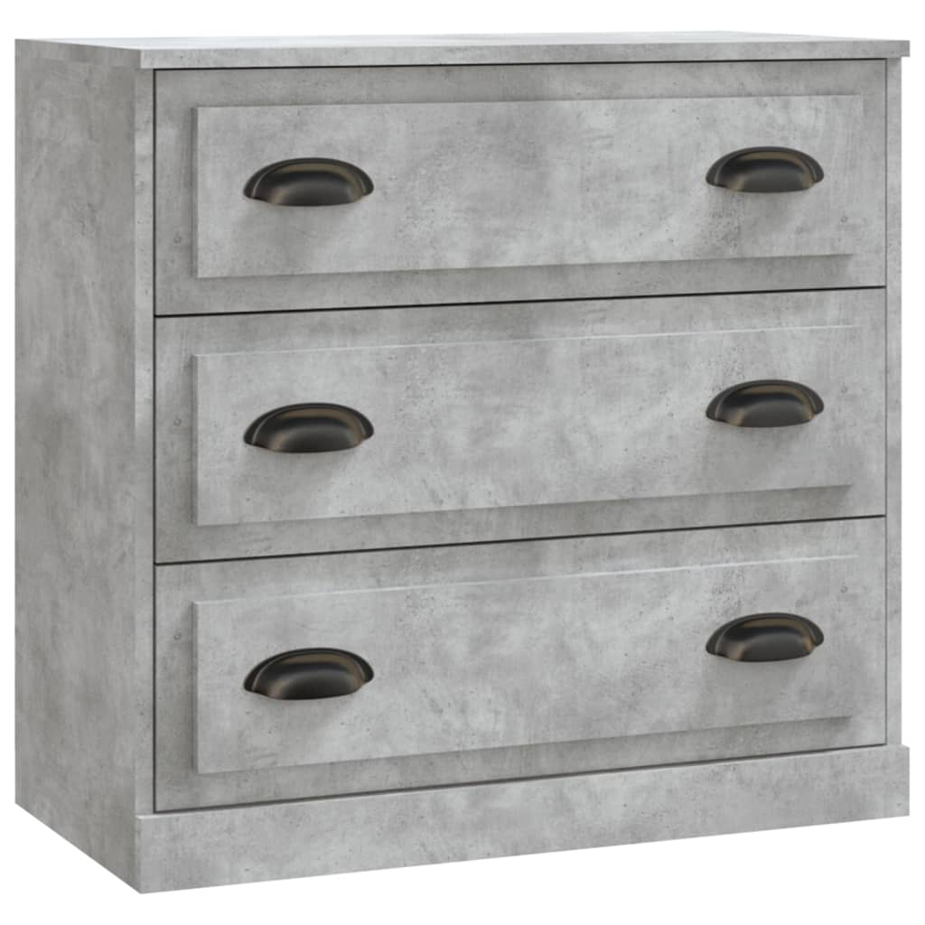 Dressoirs 3 st bewerkt hout betongrijs is nu te koop bij PeponiXL, paradijselijk wonen!