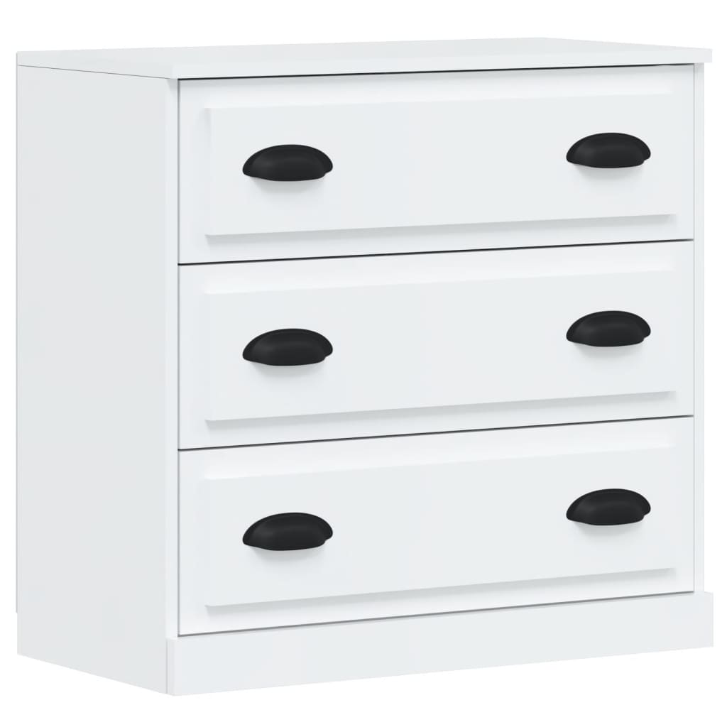 Dressoirs 3 st bewerkt hout hoogglans wit is nu te koop bij PeponiXL, paradijselijk wonen!