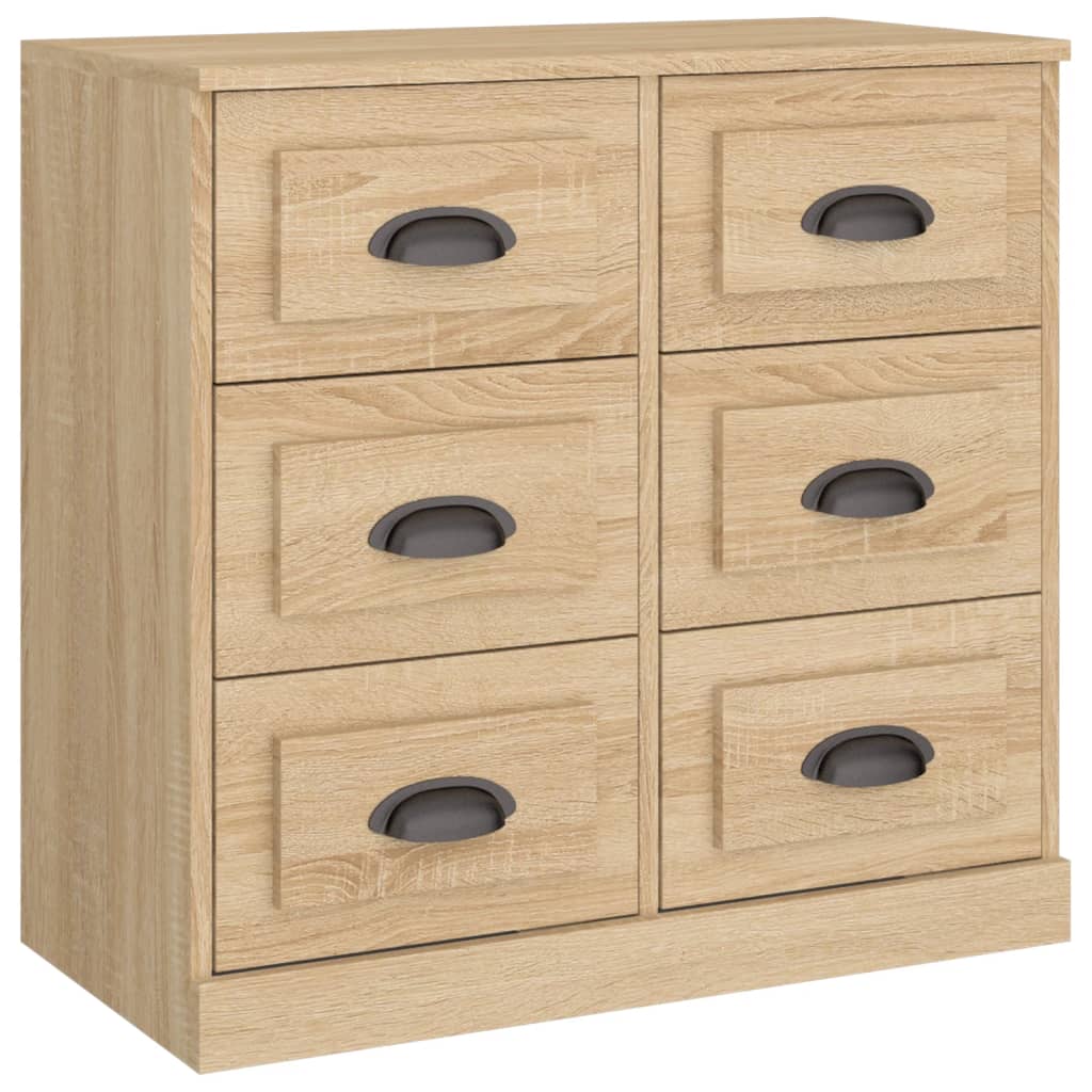 Dressoirs 2 st bewerkt hout sonoma eikenkleurig is nu te koop bij PeponiXL, paradijselijk wonen!
