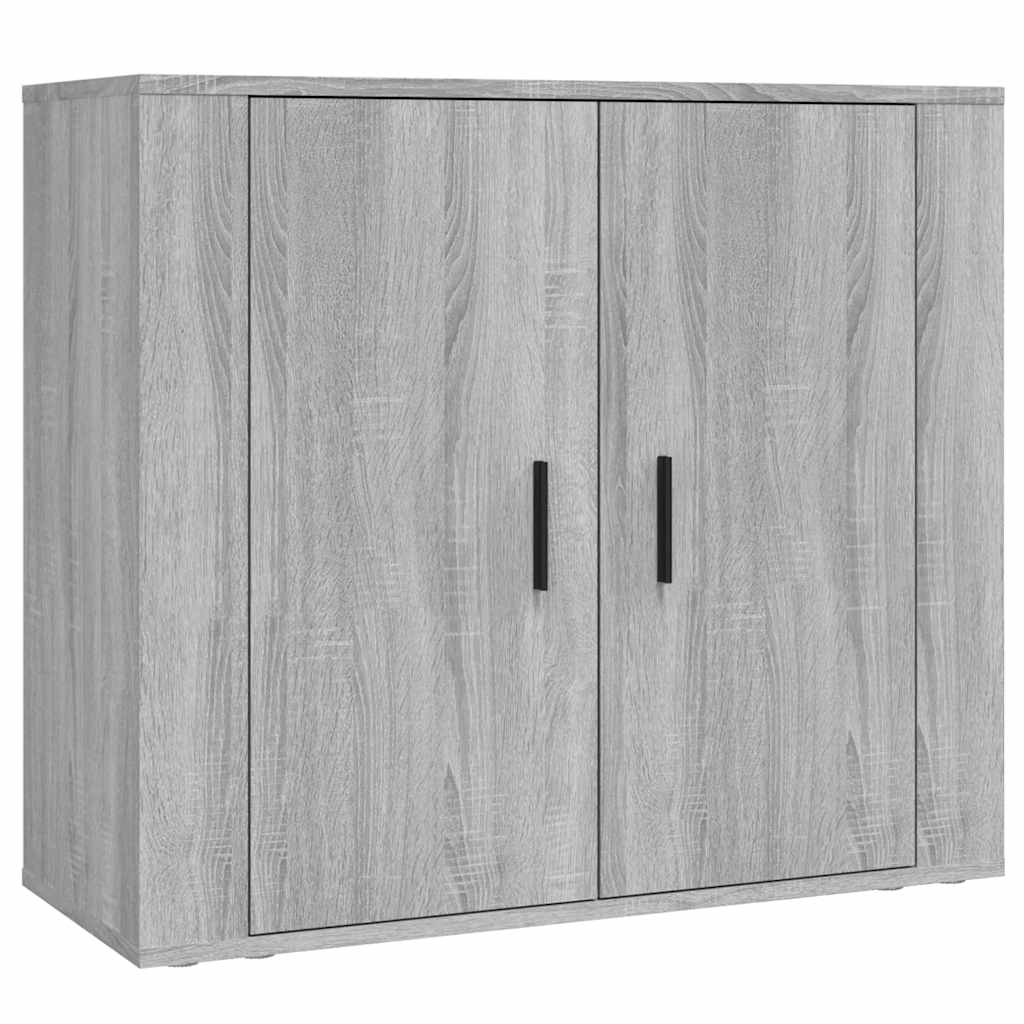 Hoge kast bewerkt hout grijs sonoma eikenkleurig is nu te koop bij PeponiXL, paradijselijk wonen!