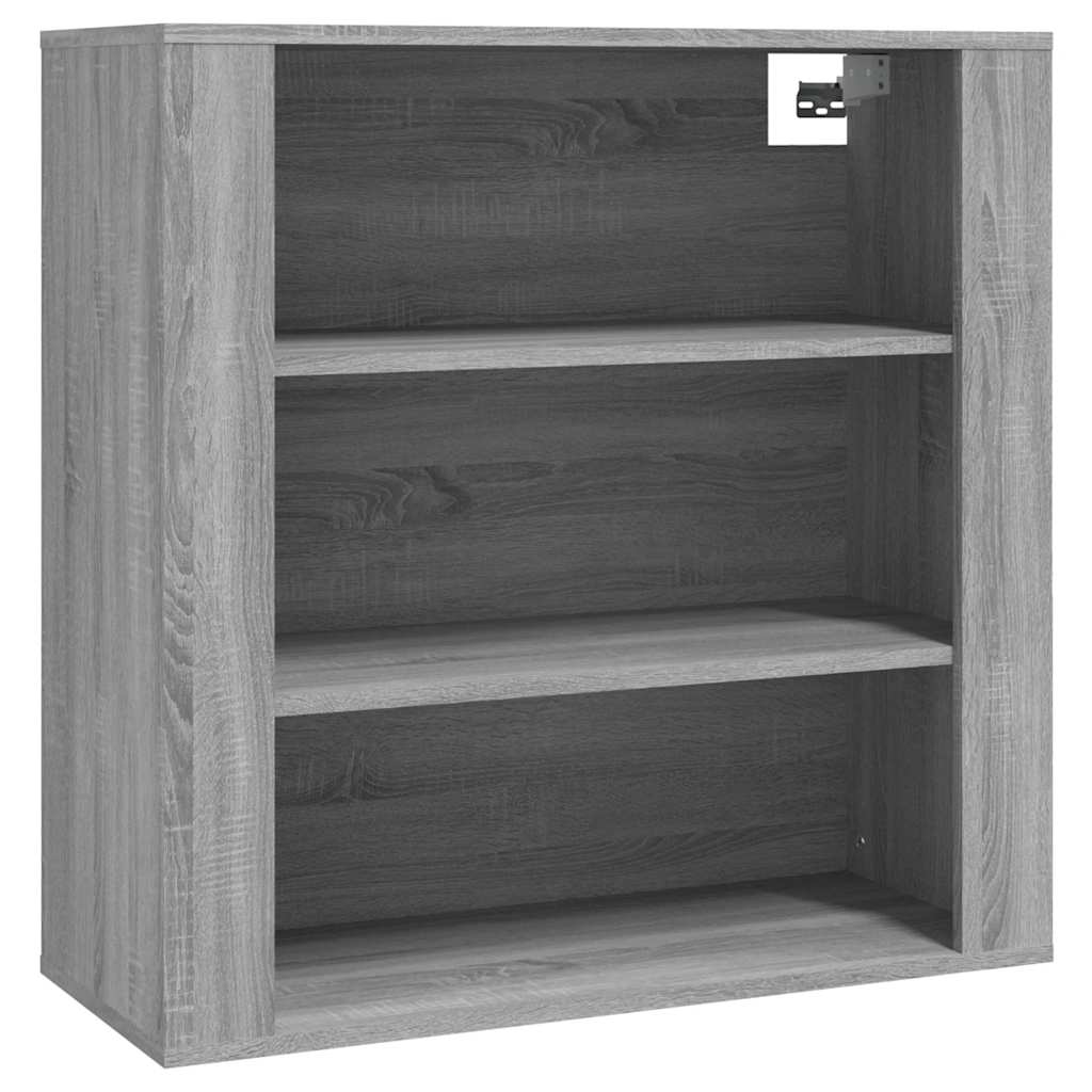 Hoge kast bewerkt hout grijs sonoma eikenkleurig is nu te koop bij PeponiXL, paradijselijk wonen!