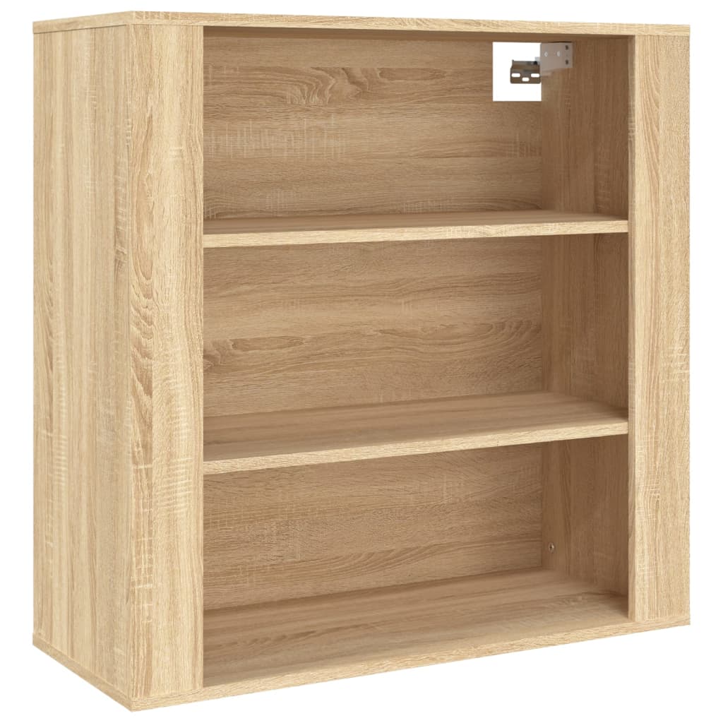 Hoge kast bewerkt hout sonoma eikenkleurig is nu te koop bij PeponiXL, paradijselijk wonen!