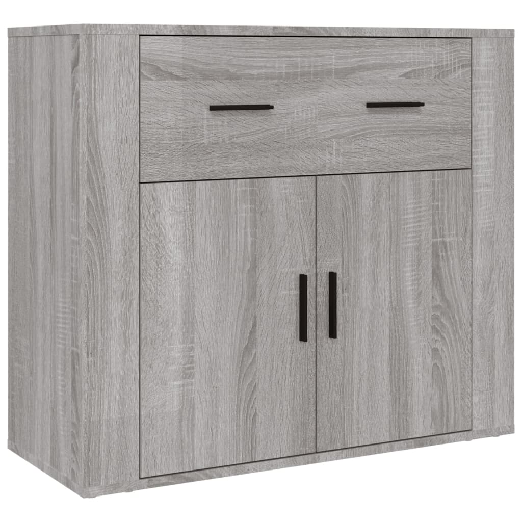 Hoge kast bewerkt hout grijs sonoma eikenkleurig is nu te koop bij PeponiXL, paradijselijk wonen!