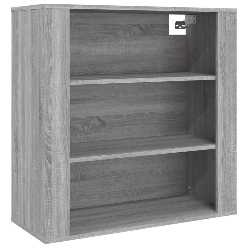 Hoge kast bewerkt hout grijs sonoma eikenkleurig is nu te koop bij PeponiXL, paradijselijk wonen!