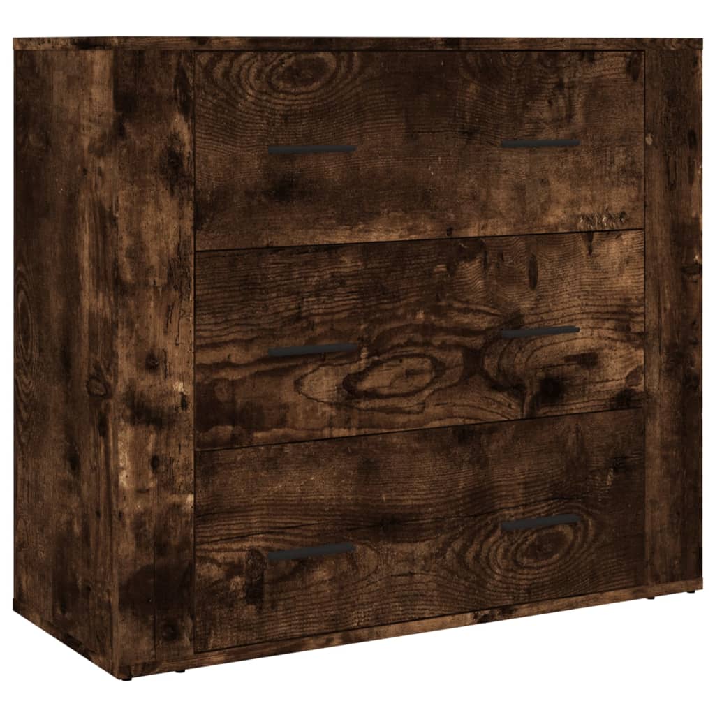 Hoge kast bewerkt hout gerookt eikenkleurig is nu te koop bij PeponiXL, paradijselijk wonen!