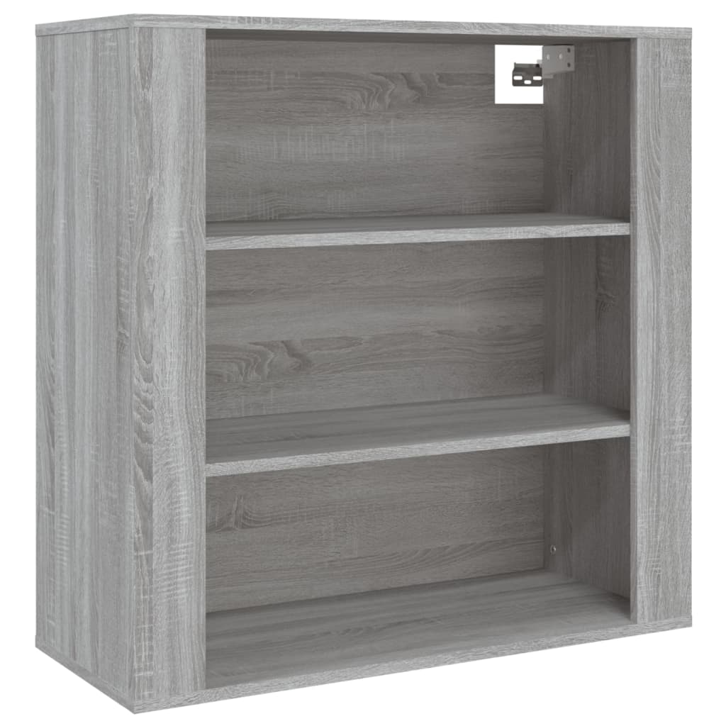 Hoge kast bewerkt hout grijs sonoma eikenkleurig is nu te koop bij PeponiXL, paradijselijk wonen!
