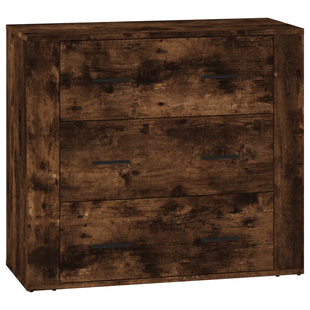 Dressoirs 3 st bewerkt hout gerookt eikenkleurig is nu te koop bij PeponiXL, paradijselijk wonen!