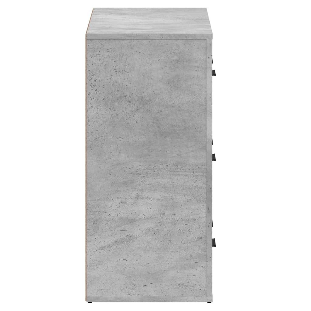 Dressoirs 2 st bewerkt hout betongrijs is nu te koop bij PeponiXL, paradijselijk wonen!