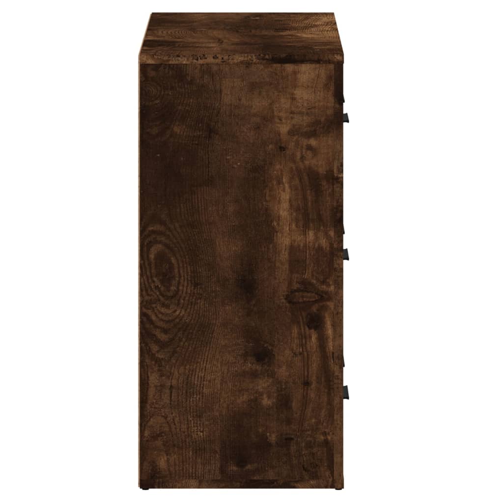 Dressoirs 2 st bewerkt hout gerookt eikenkleurig is nu te koop bij PeponiXL, paradijselijk wonen!