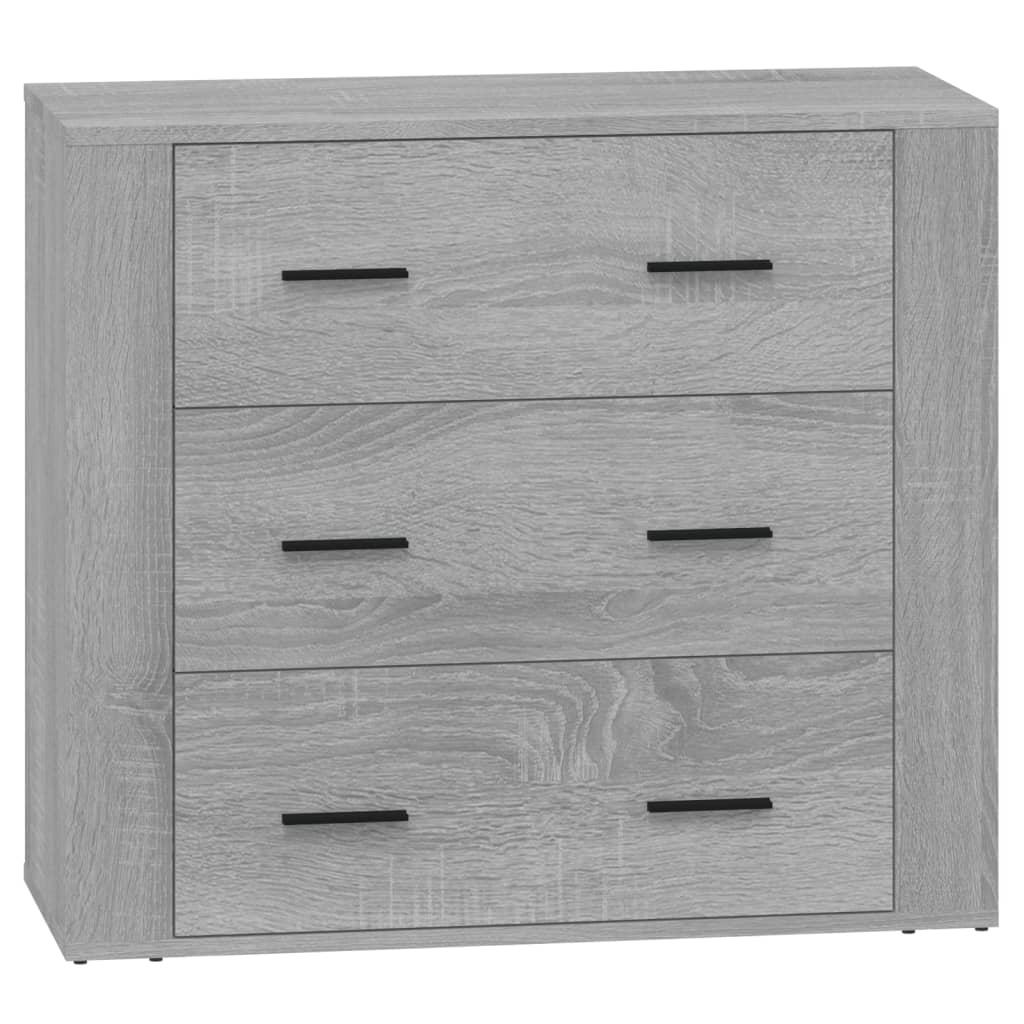 Dressoirs 2 st bewerkt hout grijs sonoma eikenkleurig is nu te koop bij PeponiXL, paradijselijk wonen!