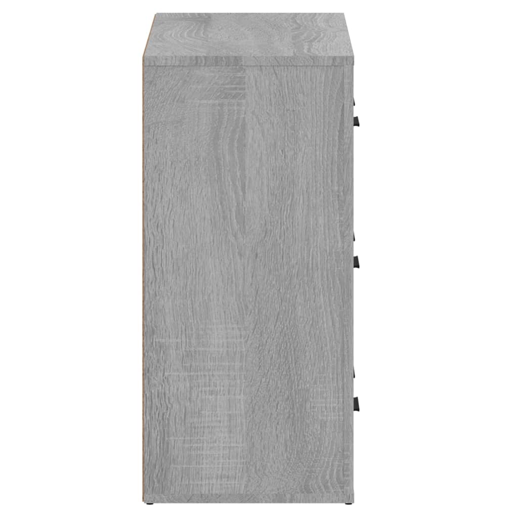 Dressoirs 2 st bewerkt hout grijs sonoma eikenkleurig is nu te koop bij PeponiXL, paradijselijk wonen!