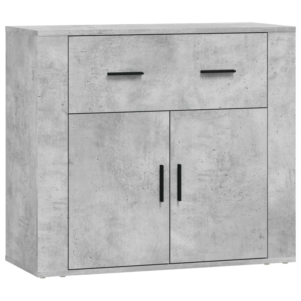 Dressoirs 3 st bewerkt hout betongrijs is nu te koop bij PeponiXL, paradijselijk wonen!