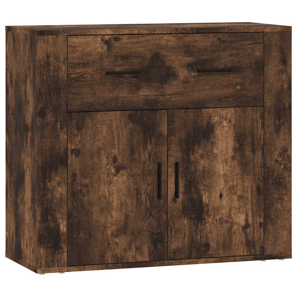 Dressoirs 3 st bewerkt hout gerookt eikenkleurig is nu te koop bij PeponiXL, paradijselijk wonen!