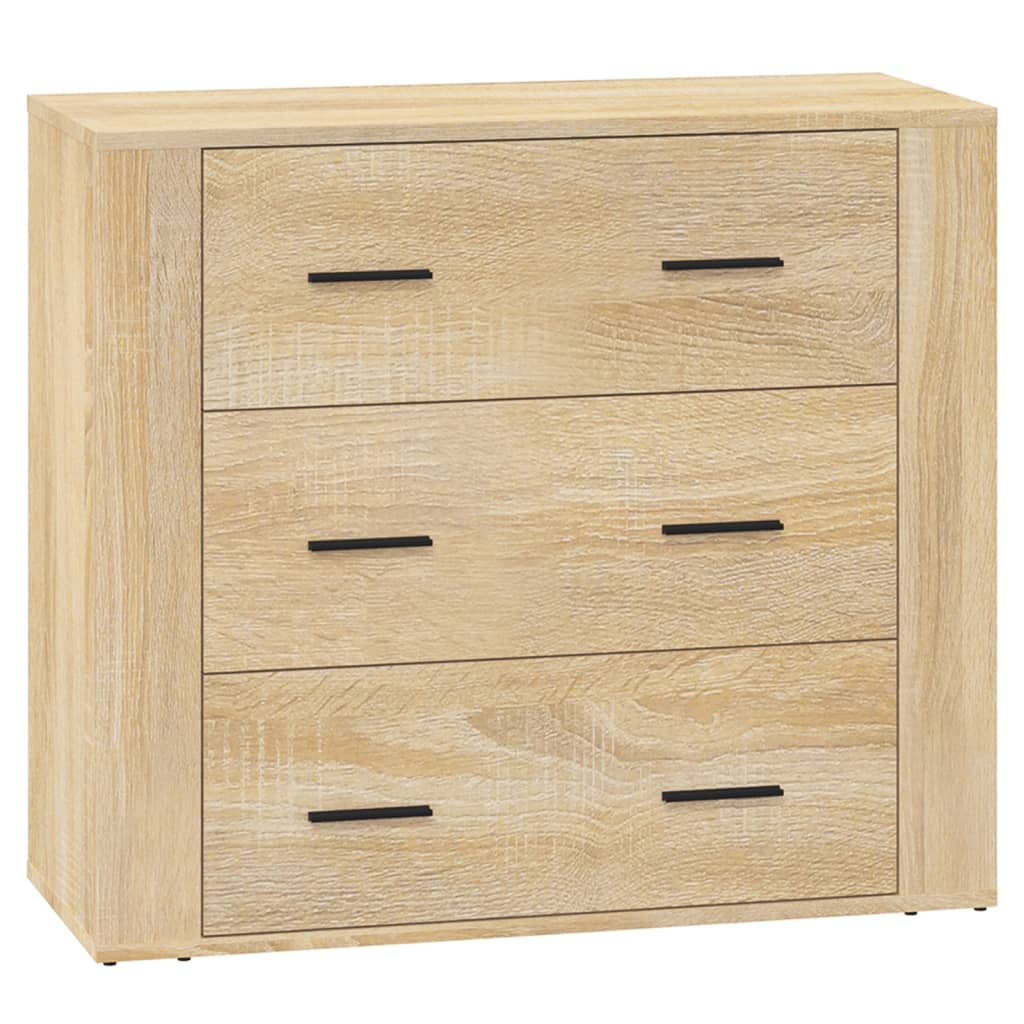 Dressoirs 3 st bewerkt hout sonoma eiken is nu te koop bij PeponiXL, paradijselijk wonen!