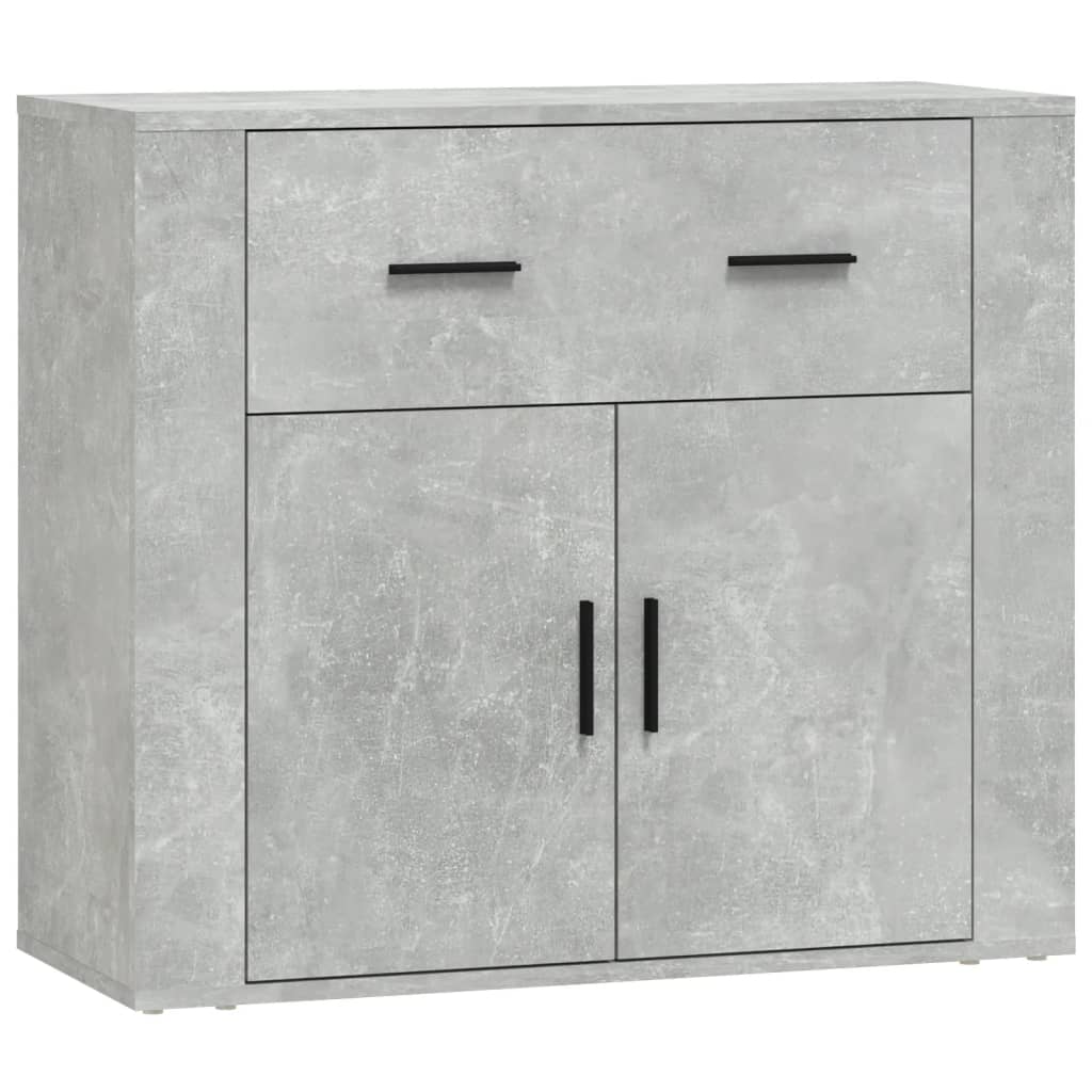 Dressoirs 3 st bewerkt hout betongrijs is nu te koop bij PeponiXL, paradijselijk wonen!