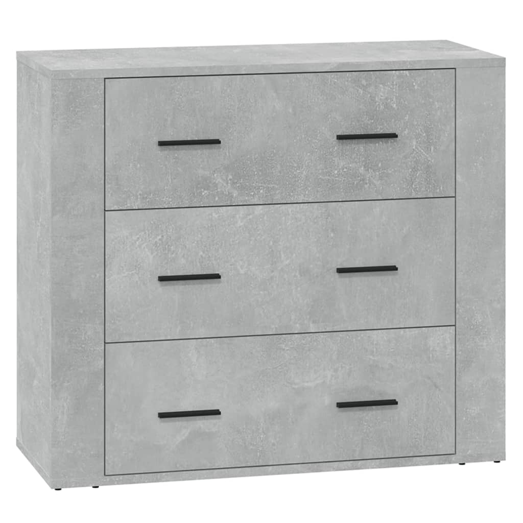 Dressoirs 3 st bewerkt hout betongrijs is nu te koop bij PeponiXL, paradijselijk wonen!