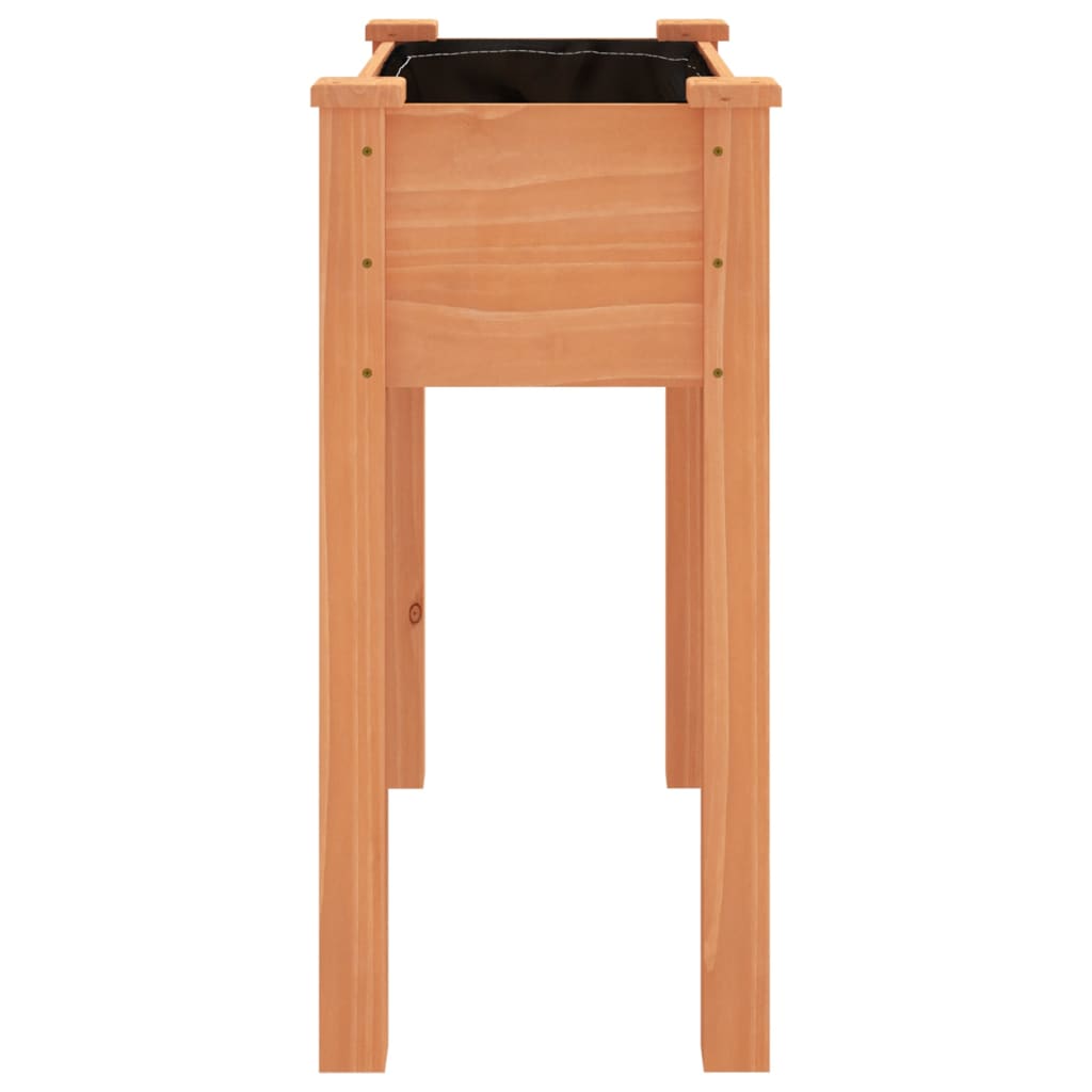 Plantenbak met voering 71x37x76 cm massief vurenhout bruin is nu te koop bij PeponiXL, paradijselijk wonen!