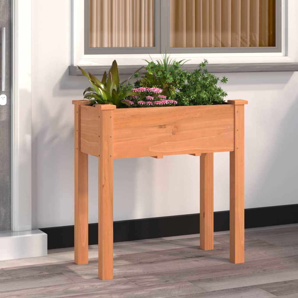 Plantenbak met voering 71x37x76 cm massief vurenhout bruin is nu te koop bij PeponiXL, paradijselijk wonen!