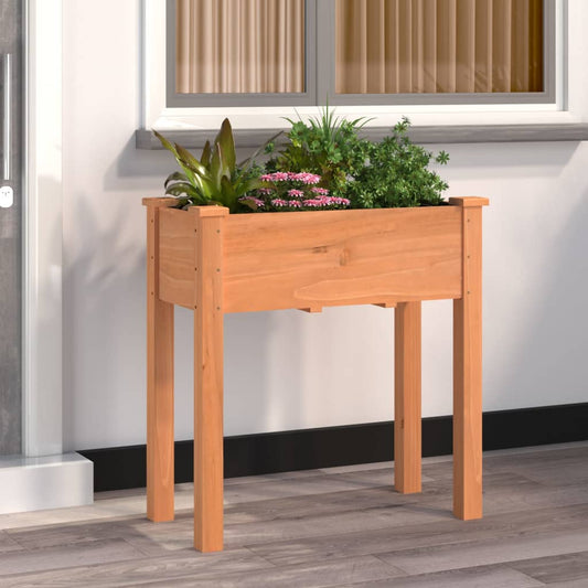 Plantenbak met voering 71x37x76 cm massief vurenhout bruin is nu te koop bij PeponiXL, paradijselijk wonen!