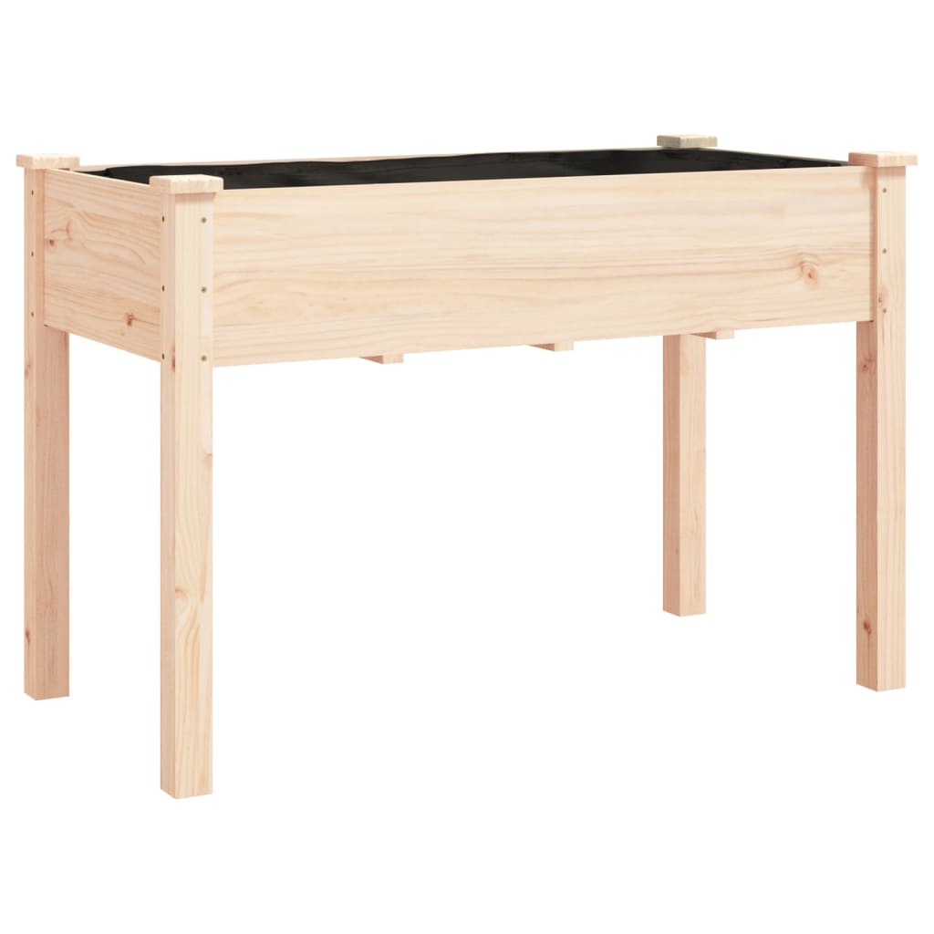 Plantenbak met voering 118x59x76 cm massief vurenhout is nu te koop bij PeponiXL, paradijselijk wonen!