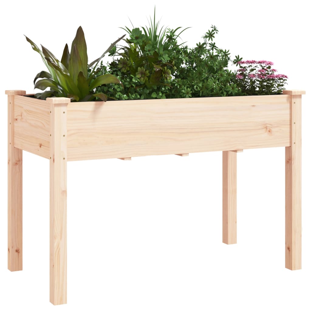 Plantenbak met voering 118x59x76 cm massief vurenhout is nu te koop bij PeponiXL, paradijselijk wonen!