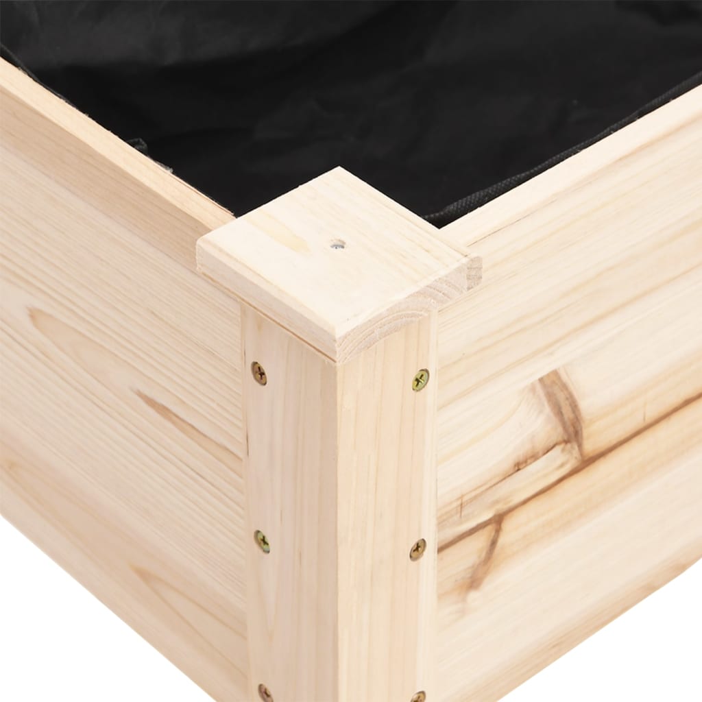 Plantenbak met voering 118x59x76 cm massief vurenhout is nu te koop bij PeponiXL, paradijselijk wonen!