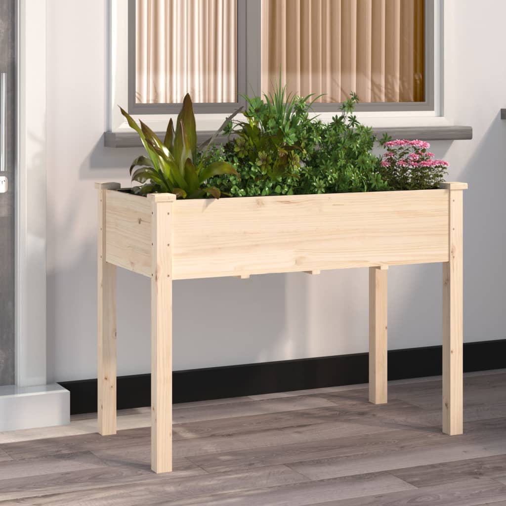 Plantenbak met voering 118x59x76 cm massief vurenhout is nu te koop bij PeponiXL, paradijselijk wonen!