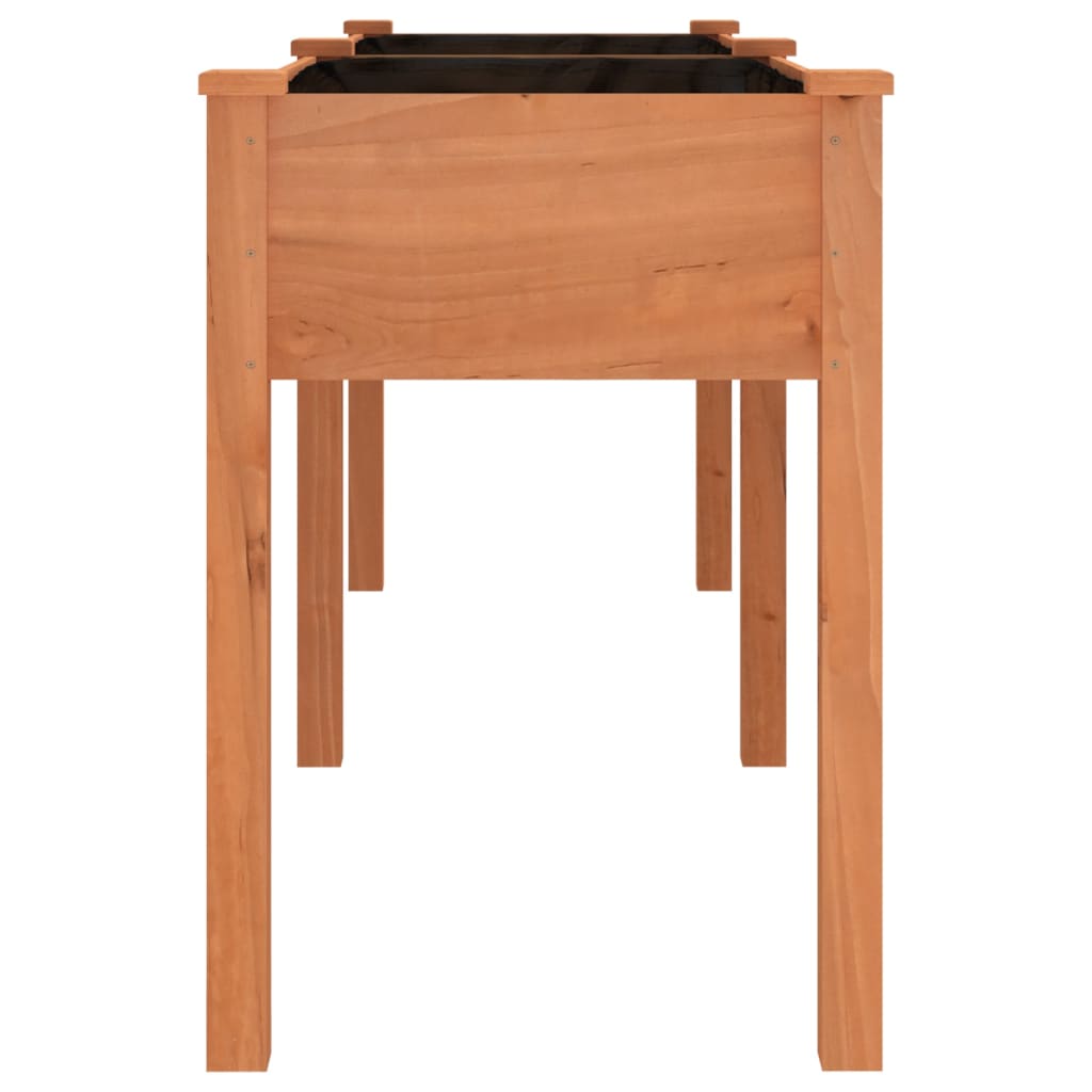 Plantenbak met voering 203x53x76 cm massief vurenhout bruin is nu te koop bij PeponiXL, paradijselijk wonen!