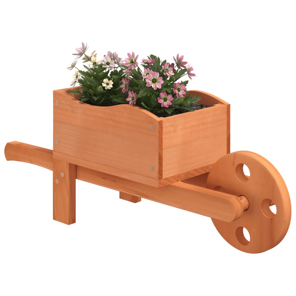 Plantenbakken kruiwagen 2 st 47x15x19 cm massief vurenhout is nu te koop bij PeponiXL, paradijselijk wonen!
