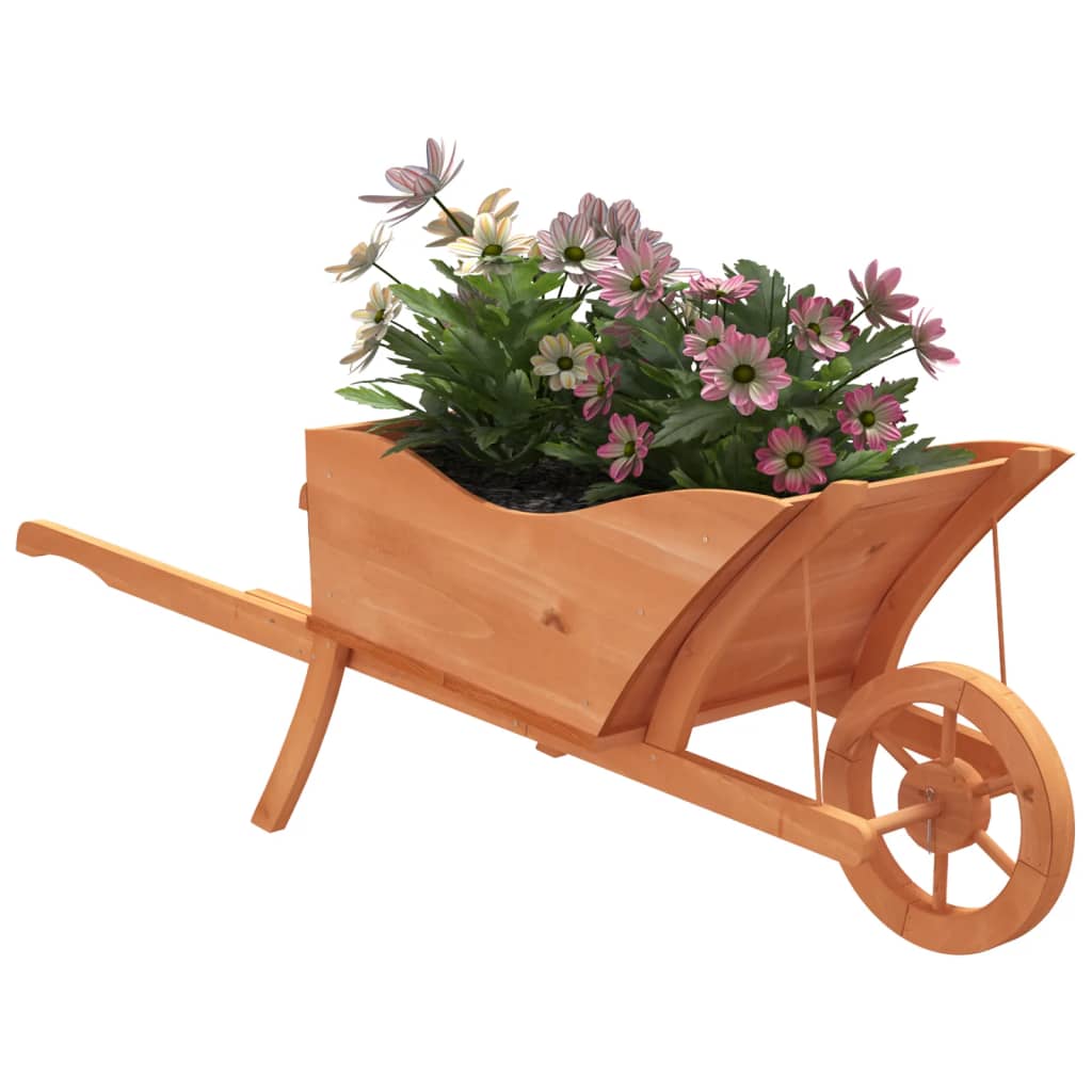 Plantenbak kruiwagen 128x45,5x43 cm massief vurenhout is nu te koop bij PeponiXL, paradijselijk wonen!