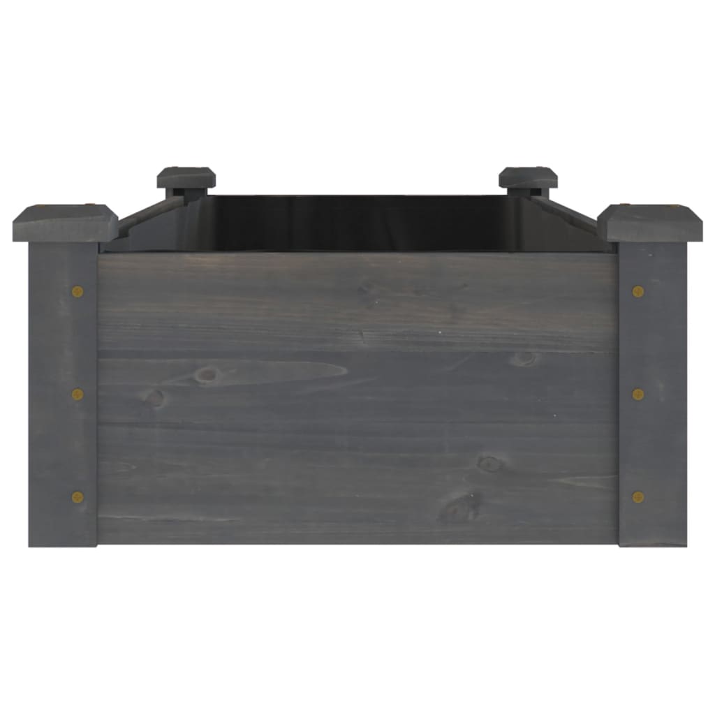 Plantenbak verhoogd met voering 120x45x25 cm vurenhout grijs is nu te koop bij PeponiXL, paradijselijk wonen!