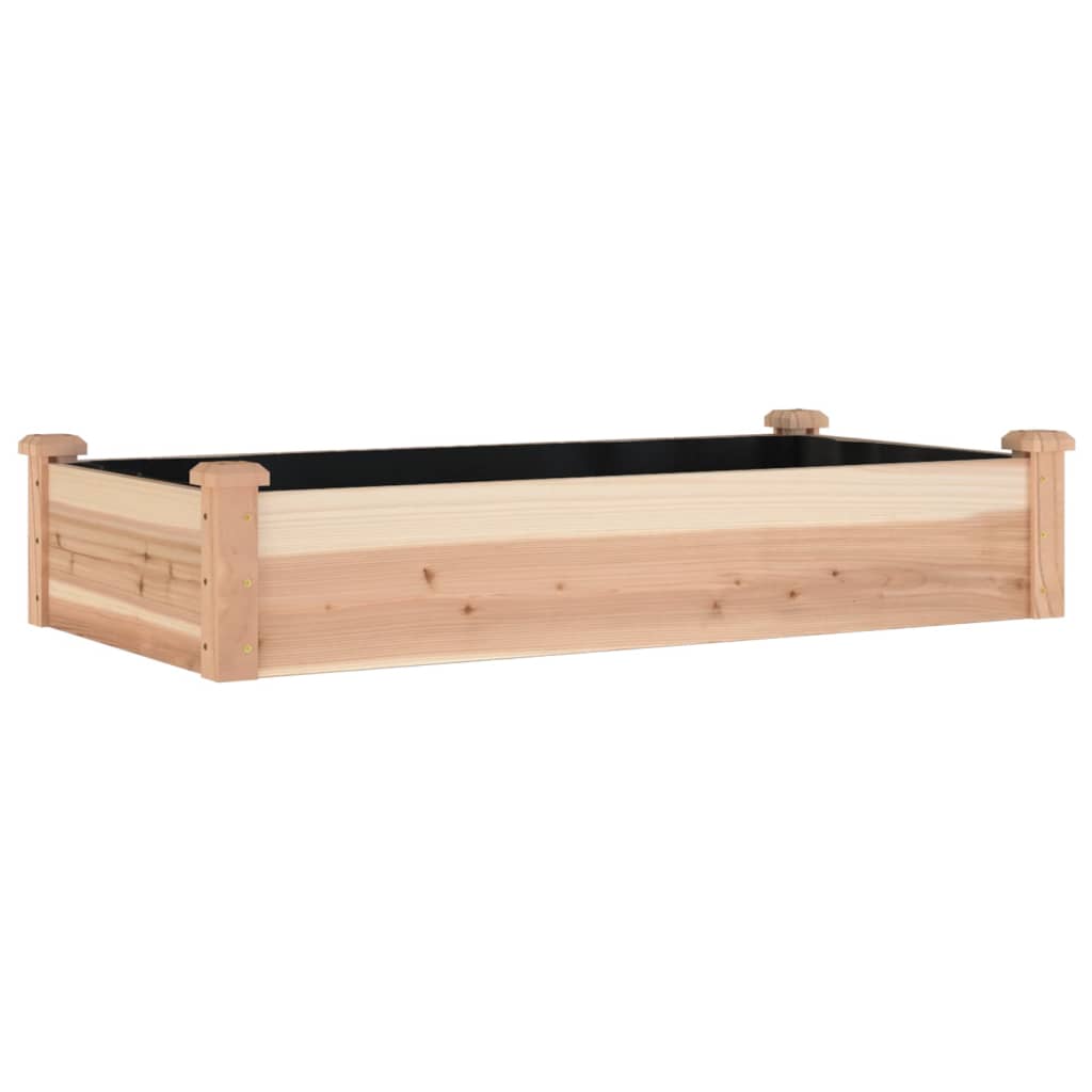 Plantenbak verhoogd met voering 120x60x25 cm massief vurenhout is nu te koop bij PeponiXL, paradijselijk wonen!
