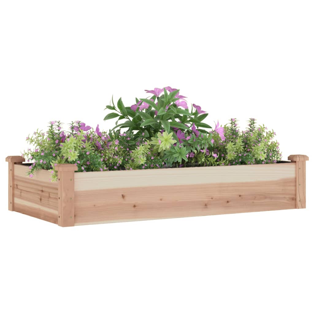 Plantenbak verhoogd met voering 120x60x25 cm massief vurenhout is nu te koop bij PeponiXL, paradijselijk wonen!