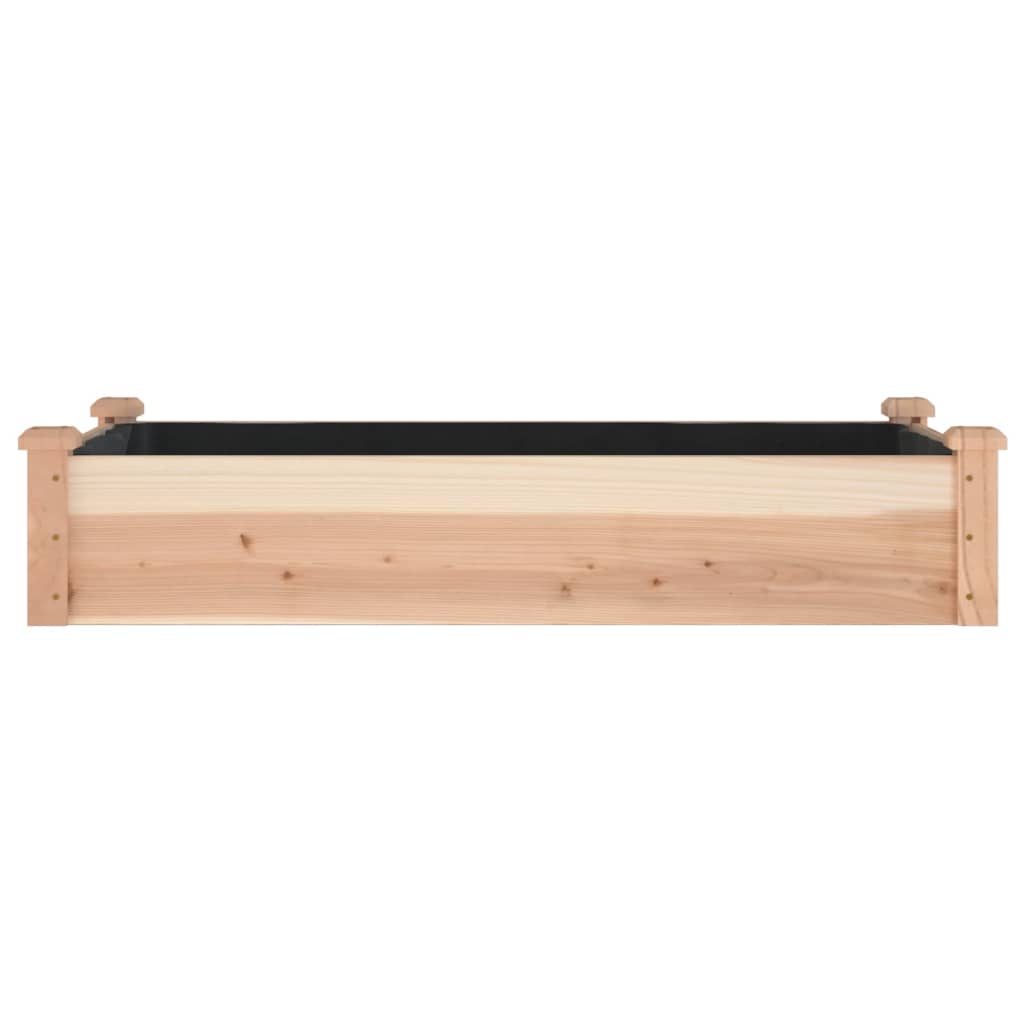 Plantenbak verhoogd met voering 120x60x25 cm massief vurenhout is nu te koop bij PeponiXL, paradijselijk wonen!