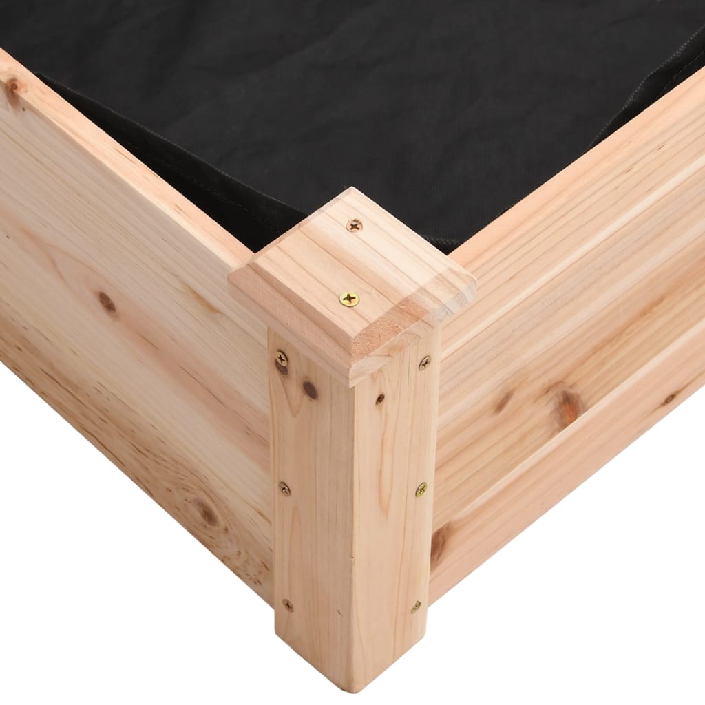 Plantenbak verhoogd met voering 120x60x25 cm massief vurenhout is nu te koop bij PeponiXL, paradijselijk wonen!