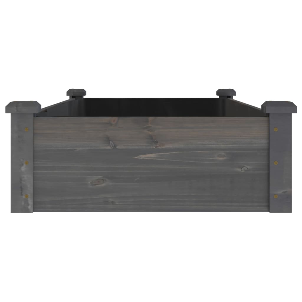 Plantenbak verhoogd met voering 120x60x25 cm vurenhout grijs is nu te koop bij PeponiXL, paradijselijk wonen!