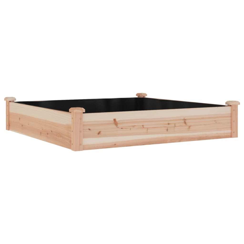 Plantenbak verhoogd met voering 120x120x25 cm massief vurenhout is nu te koop bij PeponiXL, paradijselijk wonen!