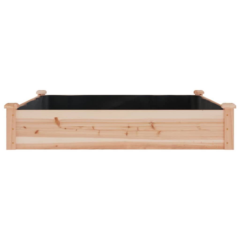 Plantenbak verhoogd met voering 120x120x25 cm massief vurenhout is nu te koop bij PeponiXL, paradijselijk wonen!