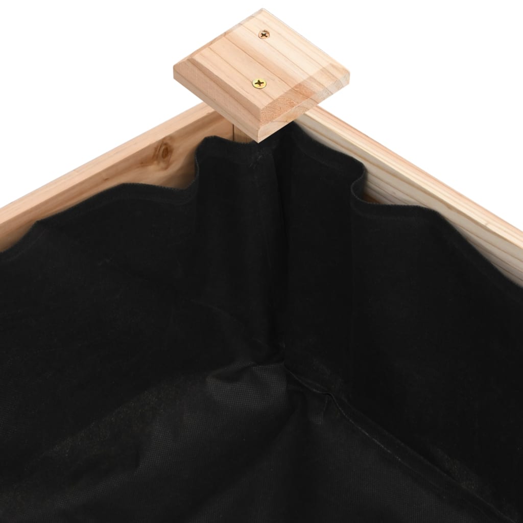 Plantenbak verhoogd met voering 120x120x25 cm massief vurenhout is nu te koop bij PeponiXL, paradijselijk wonen!
